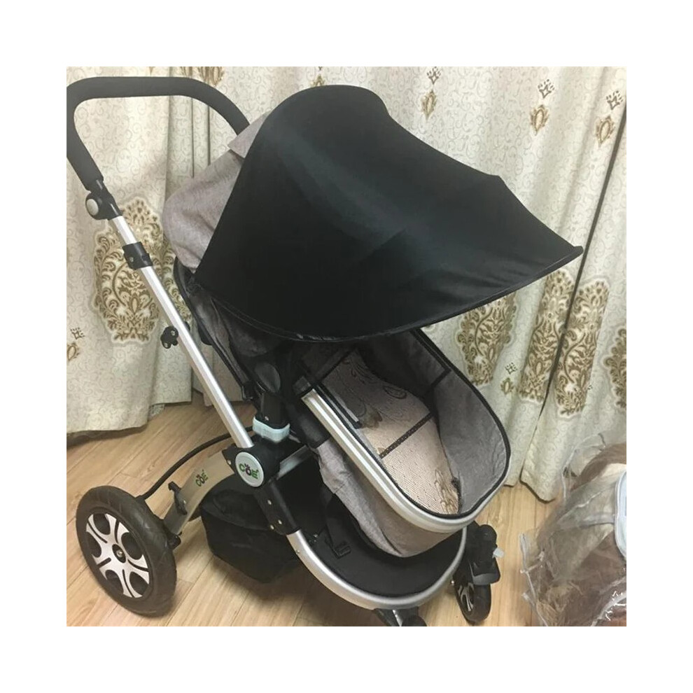 (Auvents noirs) Capuchon de poussette pour bébé Pare-soleil de poussette Pare-soleil de chariot Pare-soleil