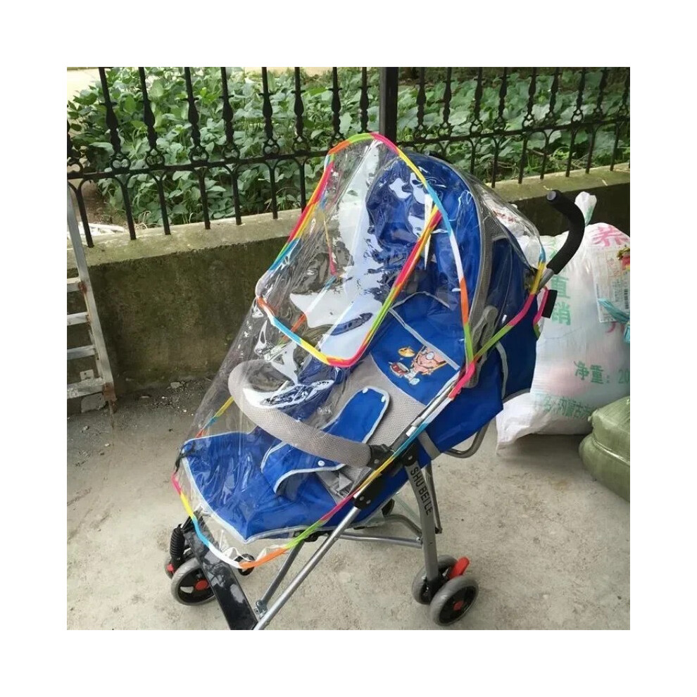 (Style arc-en-ciel) Accessoires de poussette pour bébé Housse de pluie imperméable Protection transparente