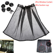 (style4) 1 st Bil automatiskt infällbart parasoll Bil sidofordon Fönsterdelar Fönster Mesh Solskydd