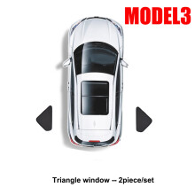 (Model 3 Triangular) Nya bilsidor fordonsfönsterdelar Fönstersolskydd med sugkoppar för Tesla Model