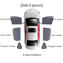 (6st) För CITROEN C5 X C5X 2022 2023 2024 Bilsolskydd Visir Magnetisk främre vindrutegardin baksida