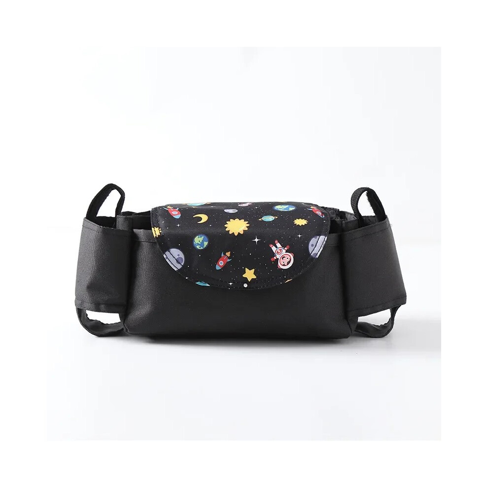 (Ciel étoilé) Sac de poussette Organisateur de landau Accessoires pour bébé Porte-gobelet Housse Nouveau-nés
