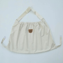 (Beige karhu)Korean tyylinen vastasyntyneen vauvanhoito vaippalaukku Vauvan vaippalaukku kirjonta Tikattu rattaiden vaippasäilytysjärjestäjä