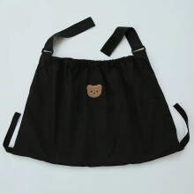 (Ours noir) Sac à langer de style coréen pour nouveau-né, sac à langer brodé matelassé pour poussette,