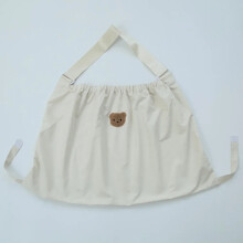 (Ours beige) Sac à langer de style coréen pour nouveau-né, sac à langer brodé matelassé pour poussette,