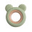 (Bear olive green) 1 ΤΕΜ. Ξύλινο δαχτυλίδι δοντιών σιλικόνης μωρού 1
