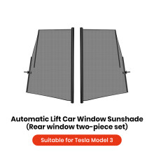 (Model 3 Bak 2PCS)YZ Tesla Model 3 Y 2021-2023 Bilsidofordon Fönsterdelar Fönster Solskydd Främre Bakre