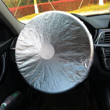 (typ 1) Auto Bilratt Solskydd Sida Fordonsfönster delar Fönsterskydd Silverlackerad duk Rattskydd