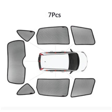 (hela set 7 st) 7 st/set eller 4 st/set Magnetisk bilsida fordonsfönster delar Fönster solskydd Mesh