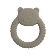 (ours vert sauge) 1 anneau de dentition en silicone de qualité alimentaire pour bébé, jouet de dessin