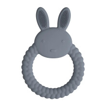 (Lapin bleu pierre) 1 anneau de dentition en silicone de qualité alimentaire pour bébé, jouet de dessin