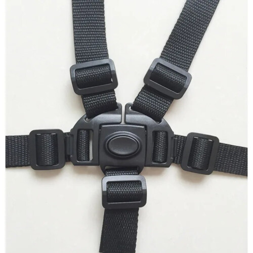 (Μαύρο) Baby Universal 5 Point Harness Ζώνες ασφαλείας για παιδικό καρότσι