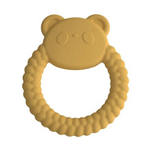 (panda jaune moutarde) 1 anneau de dentition en silicone de qualité alimentaire pour bébé, jouet de