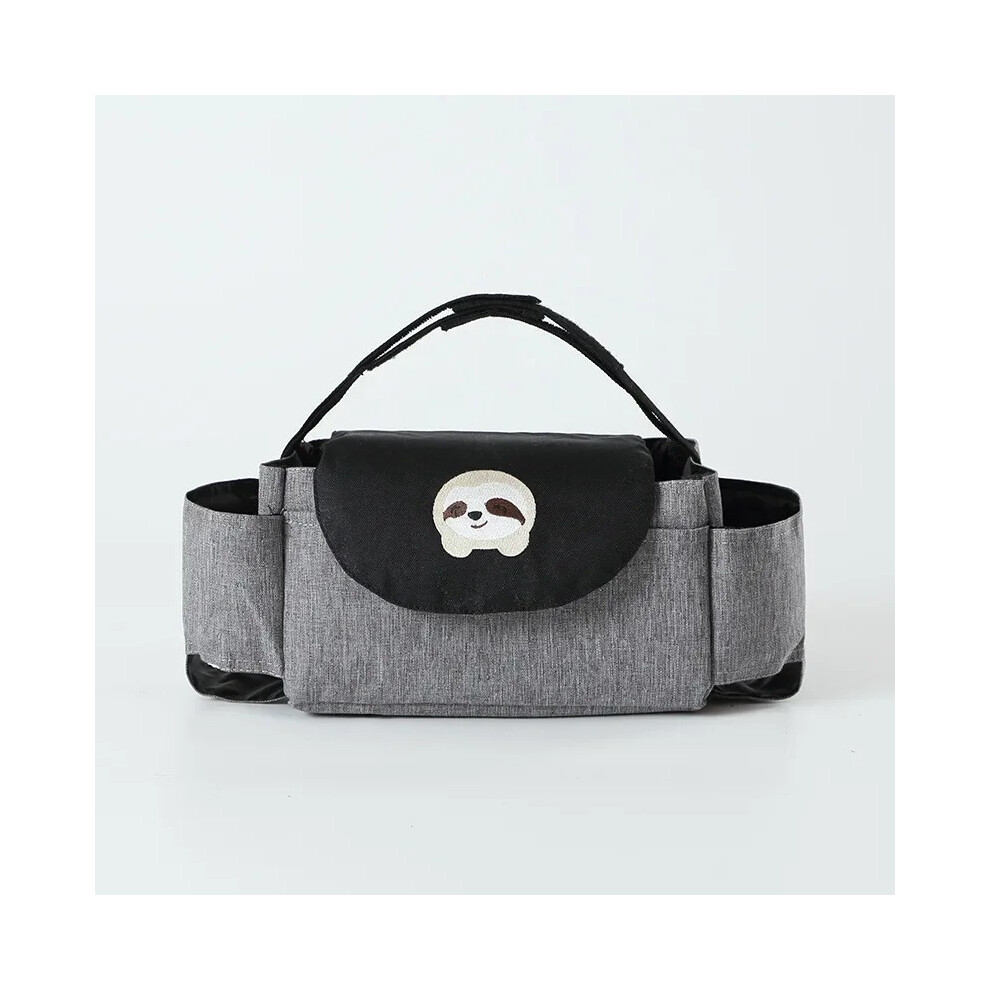 (Gray Sloth) Sac à langer Cartoon Baby Stroller Organizer Nappy Diaper Bags Carriage Buggy Pram Cart