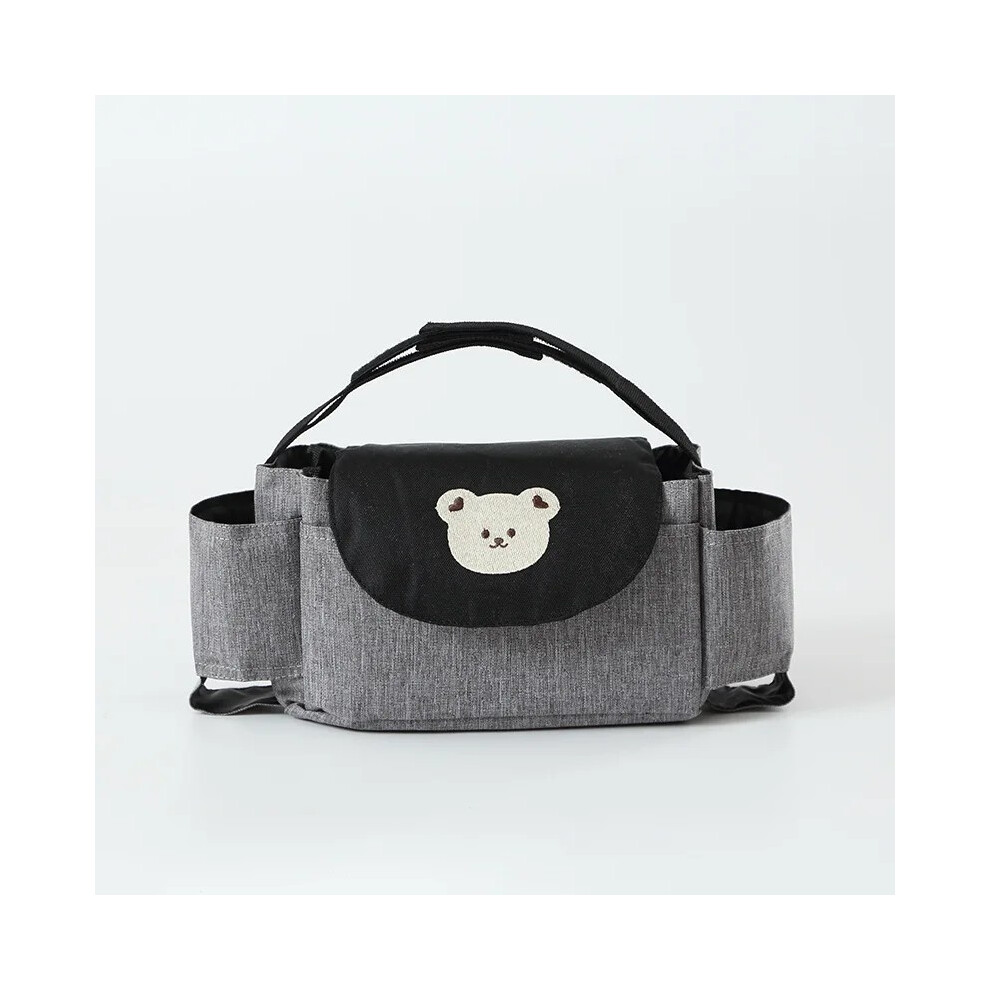 (Ours gris) Sac à langer Dessin animé Bébé Poussette Organisateur Couches Sacs à langer Landau Poussette