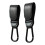 (A-2PCS Μαύρο) Γάντζος καροτσιού μωρού Fashion PU Δερμάτινο ρυθμιζόμενο 1
