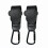(B-2PCS Μαύρο) Γάντζος καροτσιού μωρού Fashion PU Δερμάτινο ρυθμιζόμενο 1