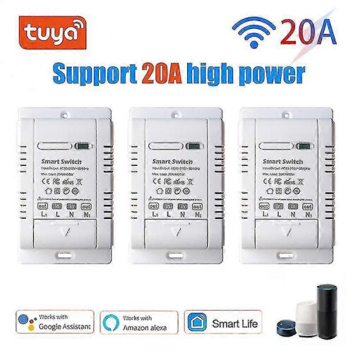 20a Tuya Smart Home Wifi Switch Wireless Smart Switch Timer Smart Life 1