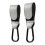 (A-2PCS Γκρι)Γάντζος καροτσιού μωρού Fashion PU Δερμάτινο ρυθμιζόμενο 1