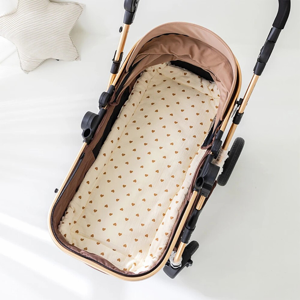 (amour)Coussin de siège de poussette pour bébé de dessin animé, tapis de siège de bébé en coton doux,