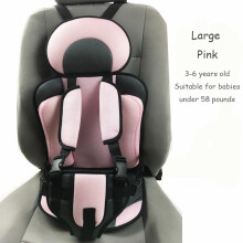 (rose grand) Tapis de siège de sécurité pour enfant de 6 mois à 12 ans Tapis de chaise respirant Coussin