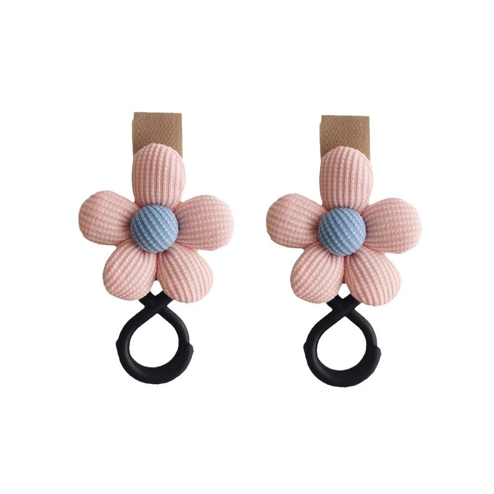 Crochets pour poussette, lot de 2, rose, pour enfants, panier, parapluie, sac suspendu, boucle de rangement,