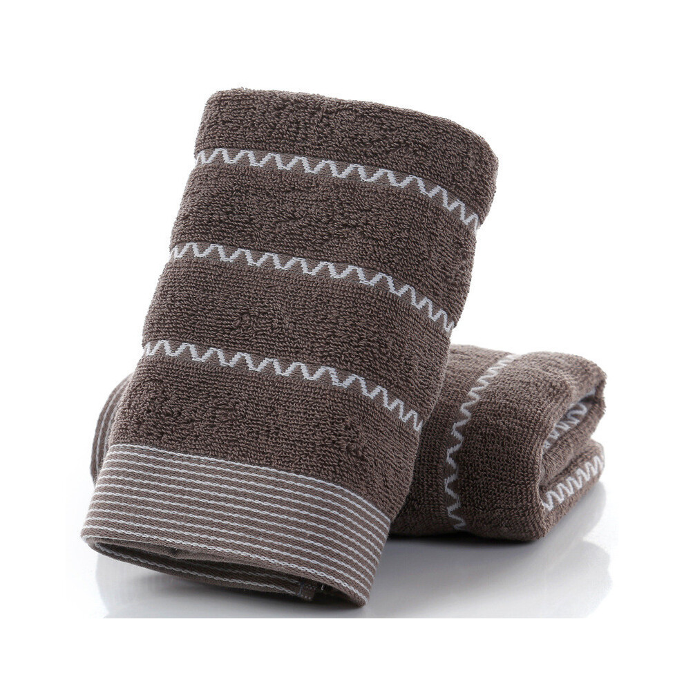 (dark brown)Serviettes Visage Gant de toilette Serviette Absorbante Plage Ultra Doux Main Bain Mode Coton Maison 100