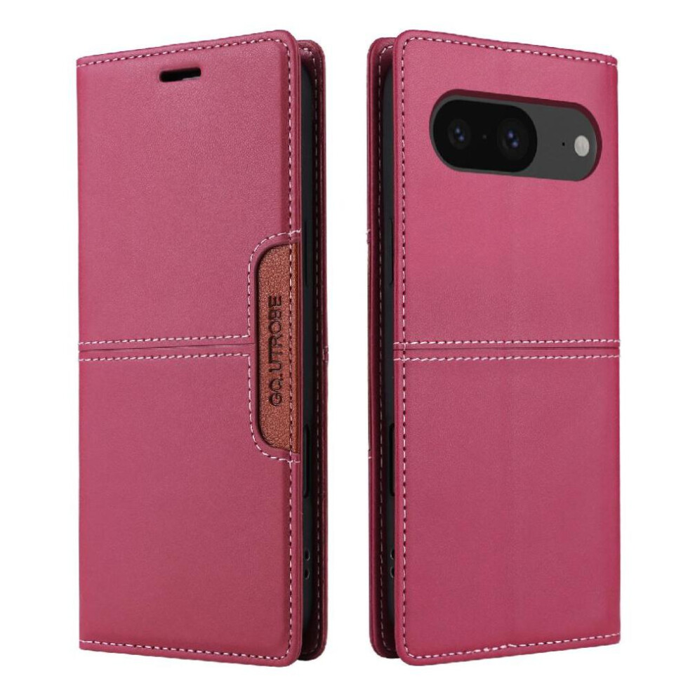 Gangxun (Red) Flip Case For Google Pixel 8 Wallet Rfid Blocking Shockproof Flip Cover Red