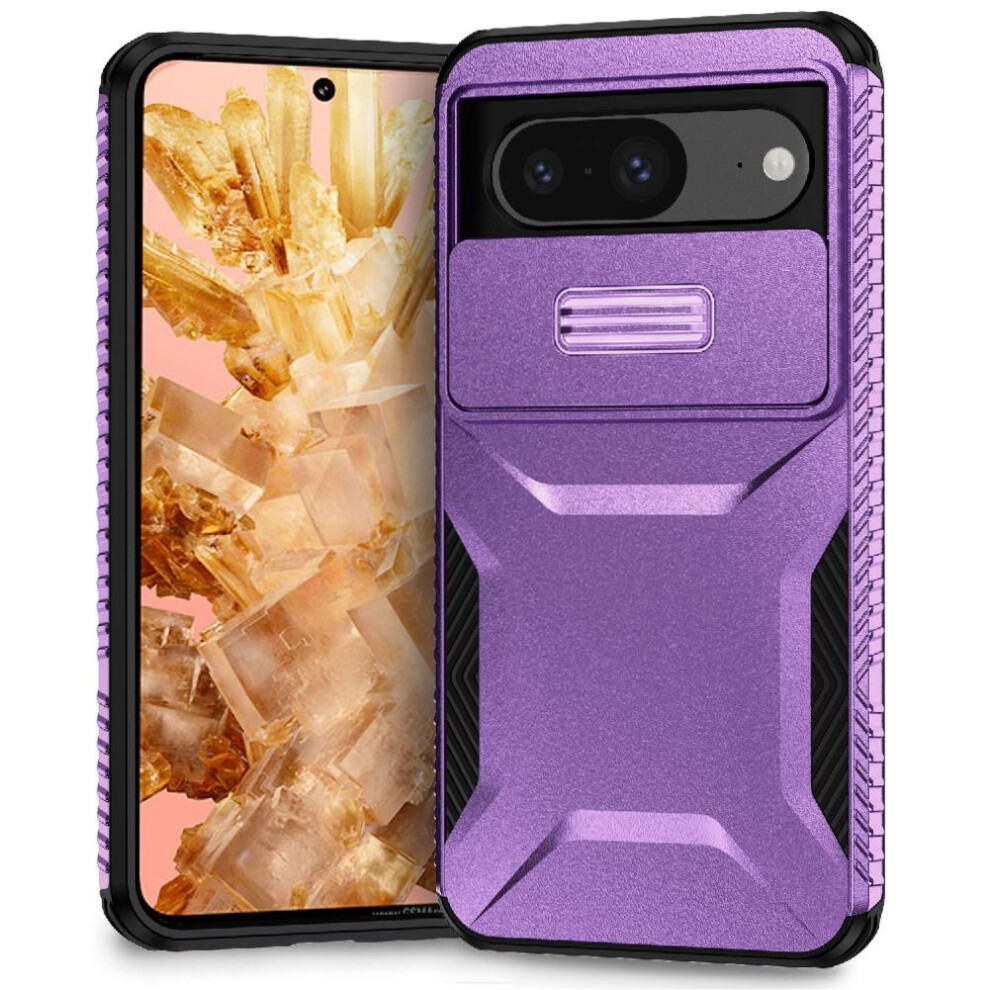 (Purple) Case For Google Pixel 8 Shockproof Lightweight Lens Protection Purple 764544234825