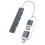 (Combo-Grey) Universal 4 ΣΕ 1 USB-C HUB Κράμα αλουμινίου υψηλής ταχύτητας 1