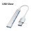 (USB Silver) 4Port USB 3.0 Hub USB Hub High Speed type c Splitter 5Gbps συμβατός υπολογιστής 1