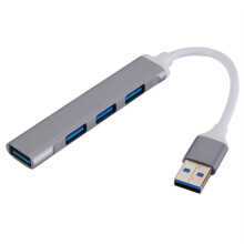 (USB 3.0 γκρι) USB C HUB 3.0 Type C 4 θυρών Προσαρμογέας διαχωριστή πολλαπλών