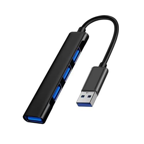(USB 3.0-Black) Universal 4 ΣΕ 1 USB-C HUB Διαχωριστής υψηλής ταχύτητας από
