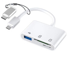 (Προσαρμογέας USB Type C) Προσαρμογέας τύπου C TF CF SD Αναγνώστης κάρτας