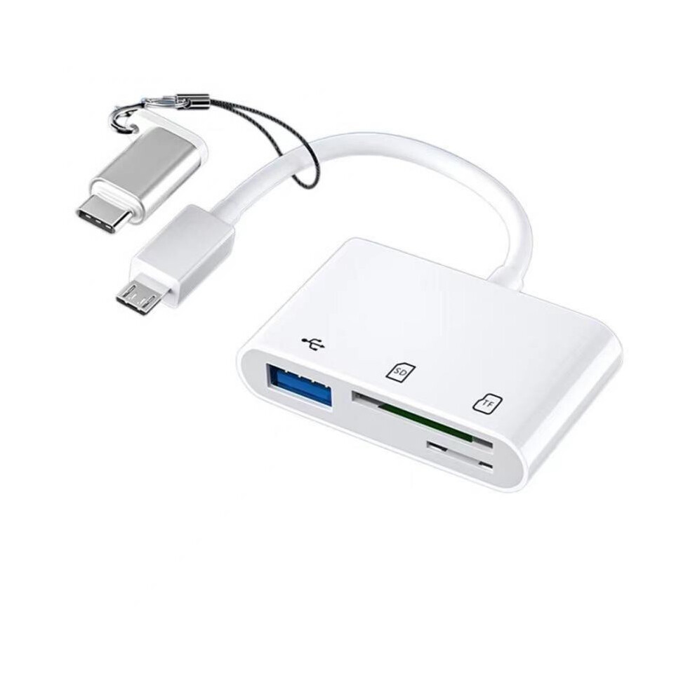 (Adaptateur USB Type C) Adaptateur Type-C Lecteur de carte mémoire TF CF SD Graveur OTG Compact Flash