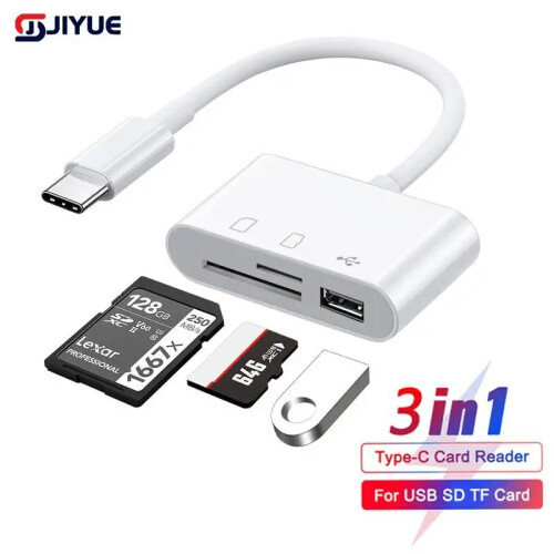 (Προσαρμογέας USB Type C) Προσαρμογέας τύπου C TF CF SD Αναγνώστης κάρτας 1