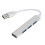 (USB 3.0 Silver) USB C HUB 3.0 Type C 4 θυρών Προσαρμογέας διαχωριστή πολλαπλών 1