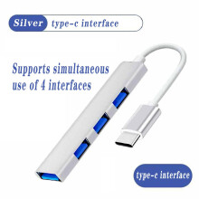 (TC 4 IN1 ασημί) USB C HUB Τύπος C Splitter σε HDMI 4K thunderbolt 3 Docking Station Προσαρμογέας