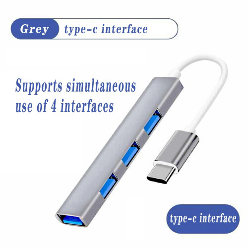(TC 4 IN1 Grey) Διανομέας USB 8-ΣΕ-2 3.0 σταθμός σύνδεσης διανομέα USB C
