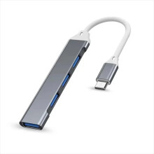 (Type-C Grey) 4Port USB 3.0 Hub USB Hub High Speed type c Splitter 5Gbps συμβατό Αξεσουάρ