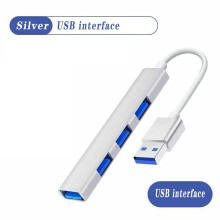 (USB 4 IN1 ασημί) USB C HUB Type C Splitter σε HDMI 4K thunderbolt 3 Docking Station Προσαρμογέας