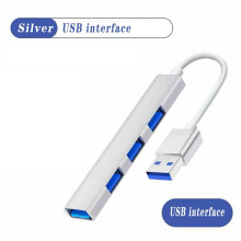 (USB 4 IN1 ασημί) USB C HUB Type C Splitter σε HDMI 4K thunderbolt 3 Docking Station Προσαρμογέας