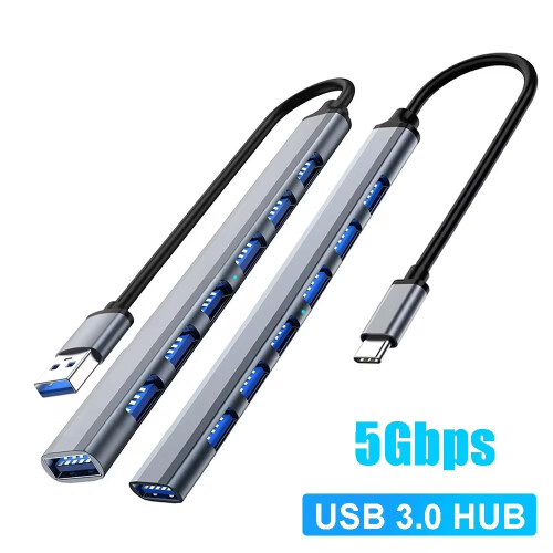 (7 Θύρα Τύπου C Μαύρο) HUB USB 3.0 HUB USB 2.0 HUB USB C HUB Τύπος C HUB Πολλαπλός 1