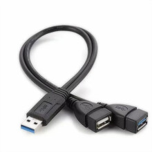 (USB 3.0) Universal USB Αρσενικό σε Διπλό USB 3.0 Θηλυκό Jack Splitter 2 θύρες