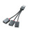 (1 σε 3 έξω) 1 σε 2 εξόδου USB HUB Καλώδιο διαχωριστή USB αυτοκινήτου 2