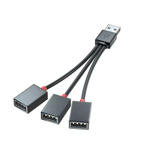 (1 σε 3 έξω) 1 σε 2 εξόδου USB HUB Καλώδιο διαχωριστή USB αυτοκινήτου 1