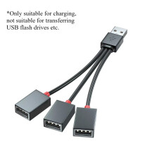 (1 σε 3 έξω) 1 σε 2 εξόδου USB HUB Καλώδιο διαχωριστή USB αυτοκινήτου