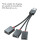 (1 σε 3 έξω) 1 σε 2 εξόδου USB HUB Καλώδιο διαχωριστή USB αυτοκινήτου 1