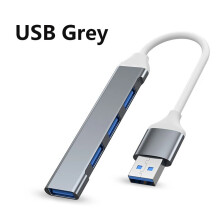 (USB Grey) 4Port USB 3.0 Hub USB Hub High Speed type c Splitter 5Gbps συμβατός υπολογιστής