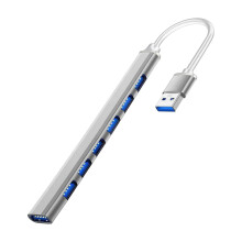 (7 Θύρες USB Slivery)USB 3.0 HUB USB 2.0 HUB USB C HUB Type C HUB Multi Splitter Υψηλή ταχύτητα